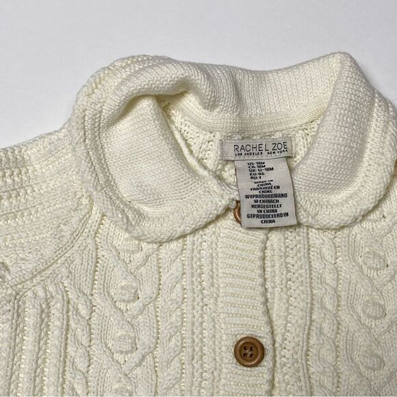 NWT Rachel Zoe Ivory Button Front Knit Cardigan Sweater Size 18 Months - Picture 5 of 11